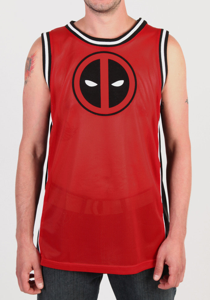 Deadpool Minimal Eyes Jersey Tank Top