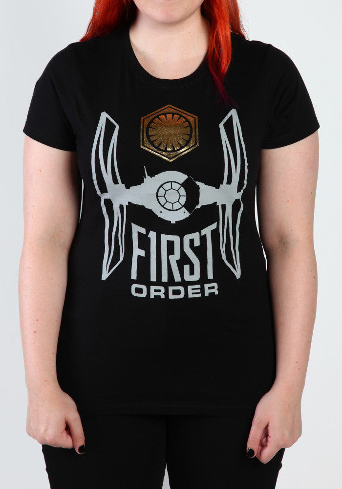 Force Awakens First Order Gold Foil Junior T-Shirt