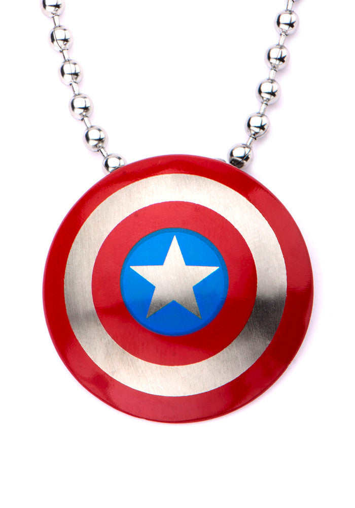 Captain America Logo Stainless Steel Necklace
