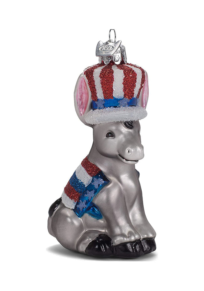 Patriotic Donkey Political Ornament