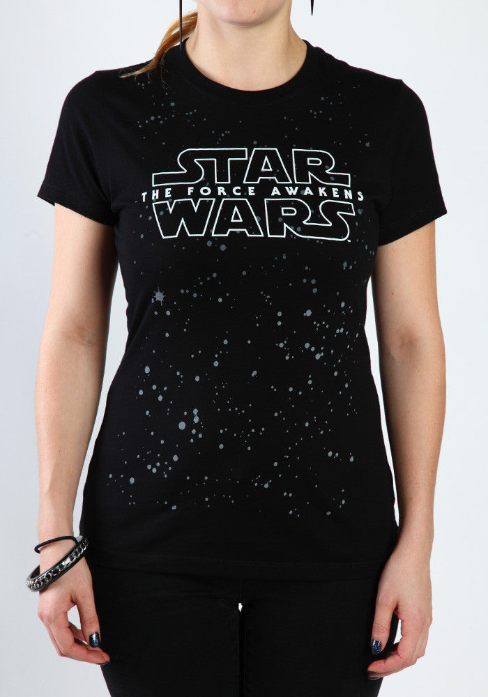 Force Awakens Logo Galaxy Junior T-Shirt
